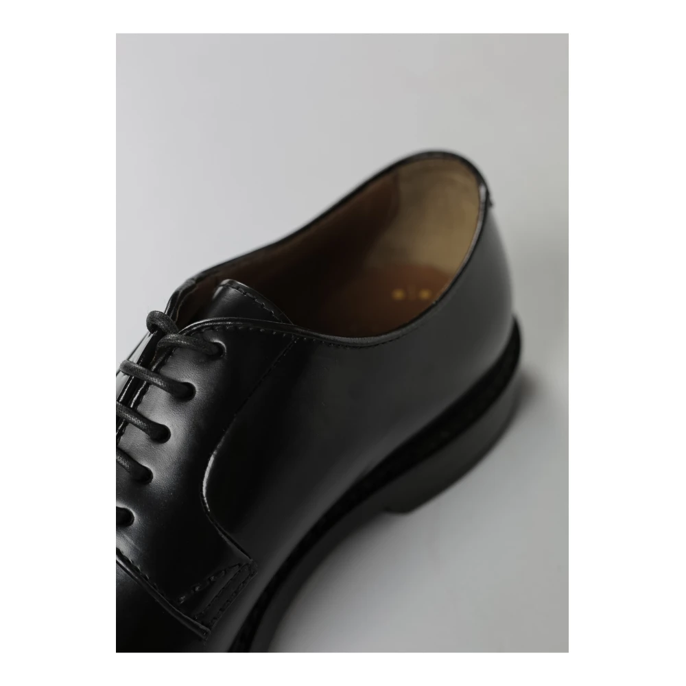 Doucal's Italiaanse leren veterschoenen Black Heren