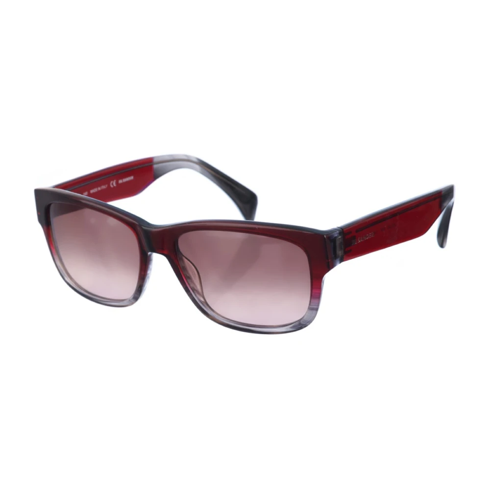 Jil Sander Vrouw Multicolor Accessoires Dames, Veelkleurig, One Size, Zwarte Ovale Zonnebril Met Acetaat Montuur