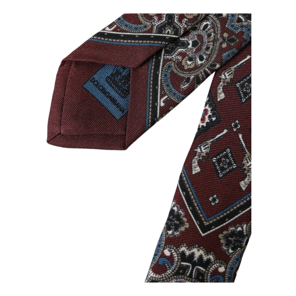 Dolce & Gabbana Bourgondische Zijden Western Stijl Stropdas Red Heren