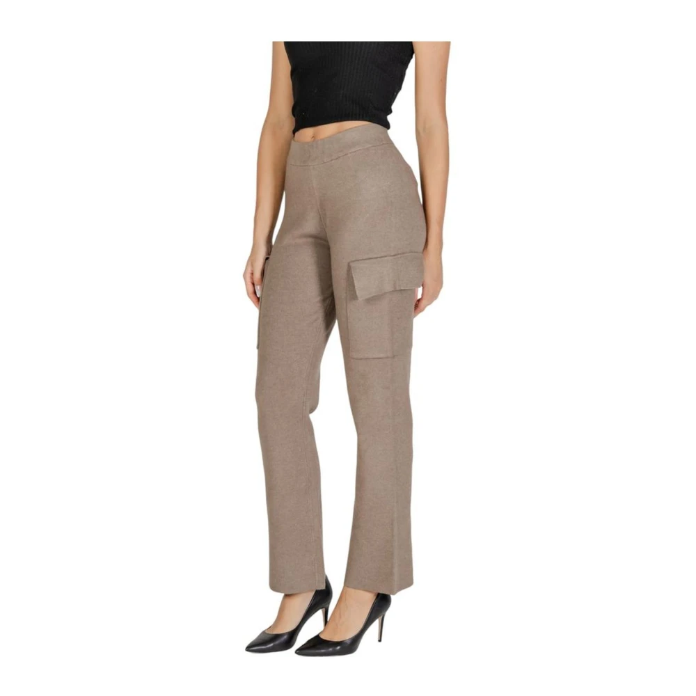 Vila Op maat gemaakte viscose blend damesbroek Beige Dames