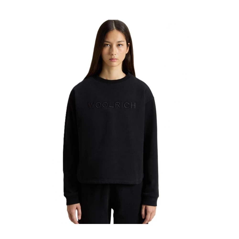Woolrich Stijlvolle Sweatshirts en Hoodies Black Dames