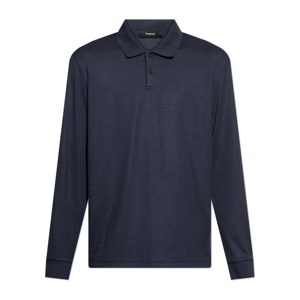 Theory Lange mouw polo Blue Heren