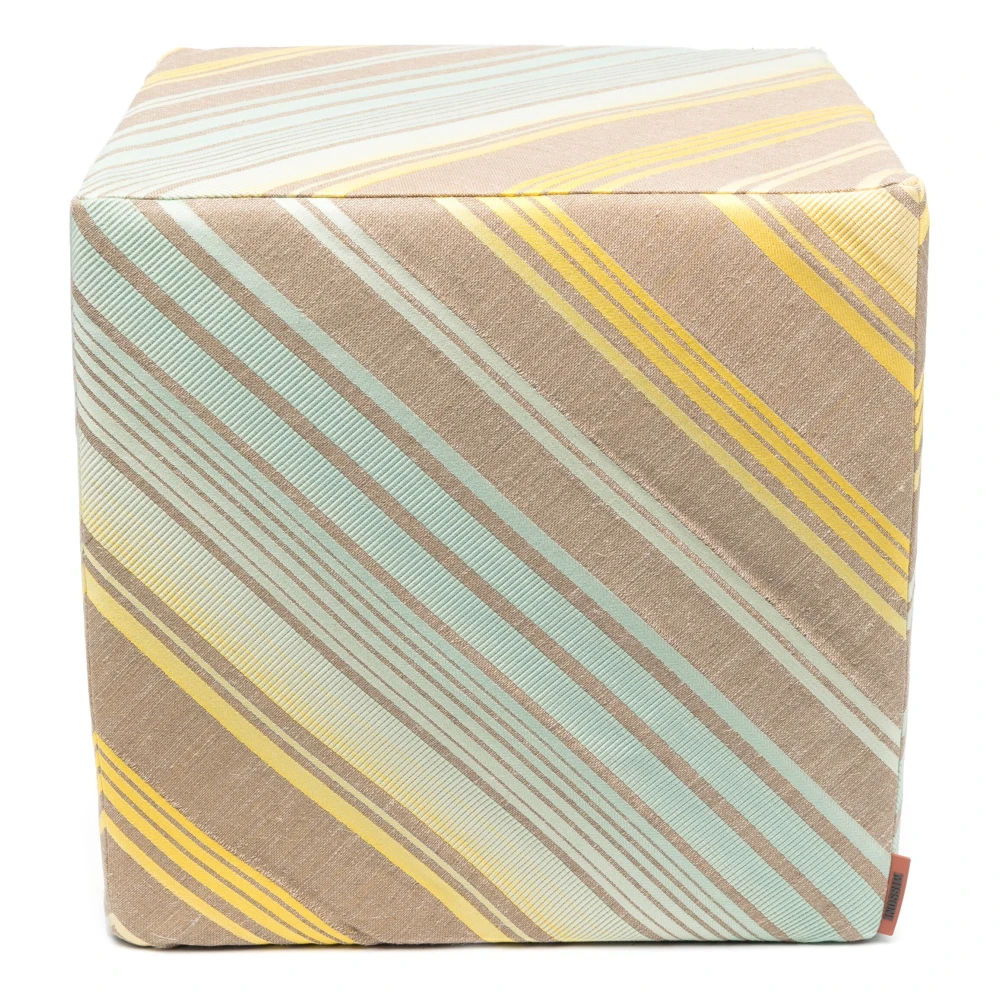 Missoni Home Saint Remy Pouf Cube in Geel Reseda Multicolor Heren