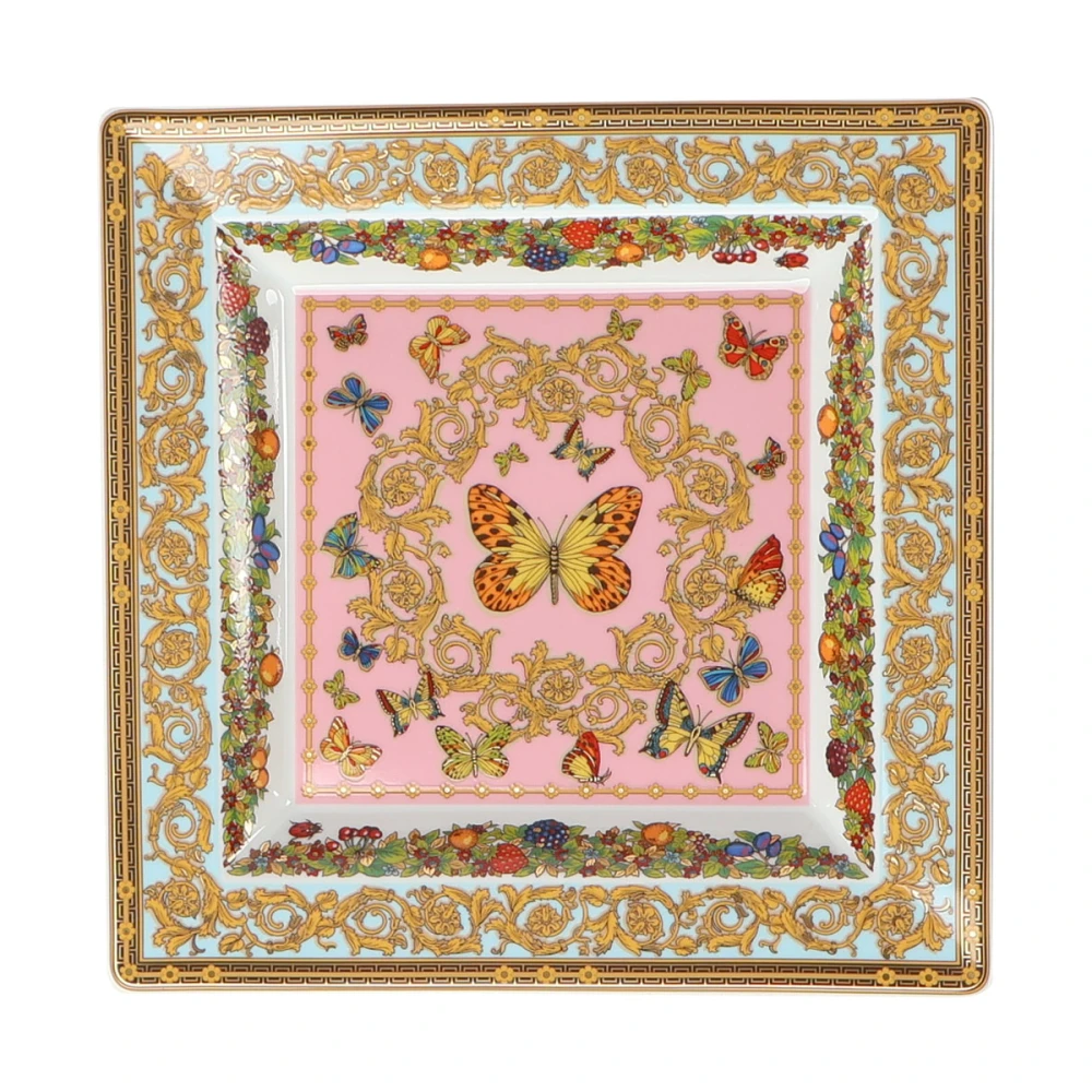 Versace Decoratieve Multikleur Dienblad Bord Le Jardin Multicolor Unisex