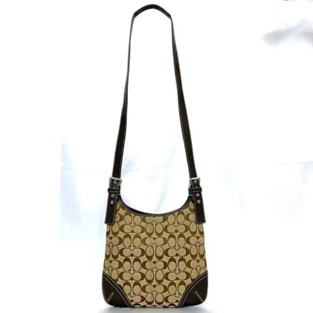 Coach Pre-owned Canvas shoulder-bags Beige Dames