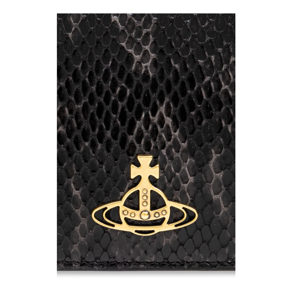 Vivienne Westwood Portemonnee met logo-vormige applicatie Black Dames