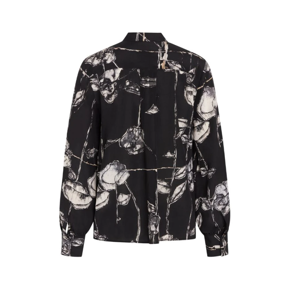 Heartmade Zwarte Folie Shirt Black Dames