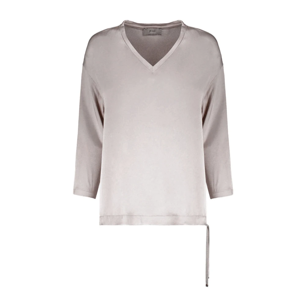 Herno Donna Grigio Top, M, New,