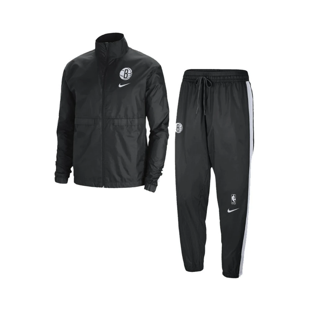 Nike Brooklyn Nets Courtside Tracksuit Svart/Vit Black, Herr