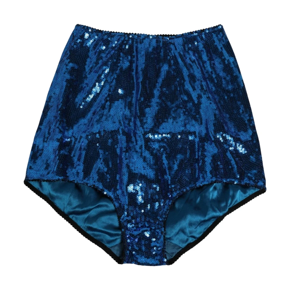 Dolce & Gabbana Donna Blu - Girdle Intimo Vita Alta Con Paillettes - Underwear - S