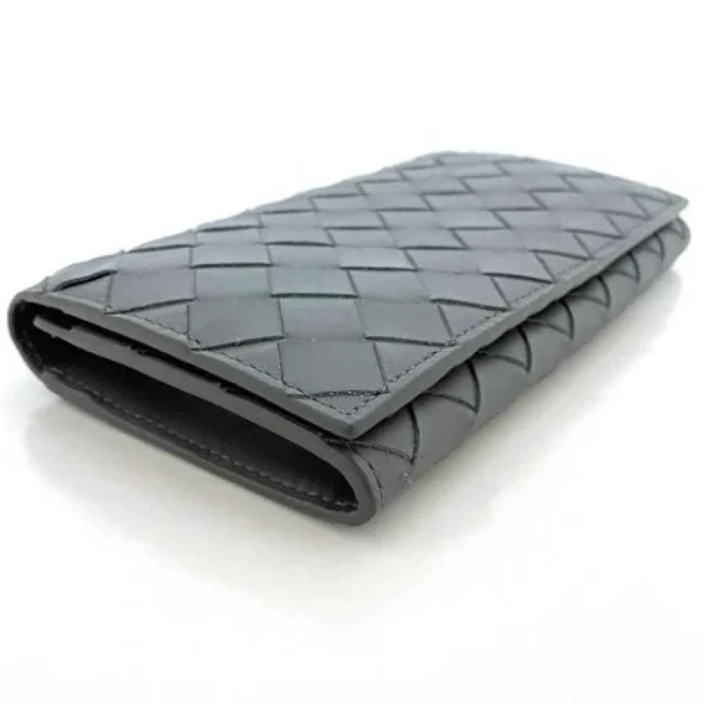 Bottega Veneta Vintage Pre-owned Leather wallets Gray Dames
