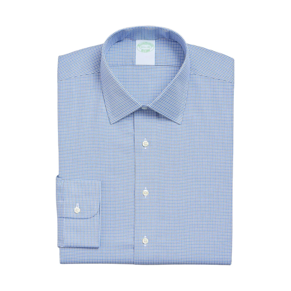 Brooks Brothers Men's Blue Formal Shirts, 4XL, Slim Fit Non-Iron Performance Shirt With Ainsley Collar