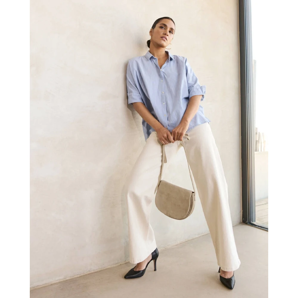 By-Bar Pin Stripe Blouse Lange Mouw Gray Dames