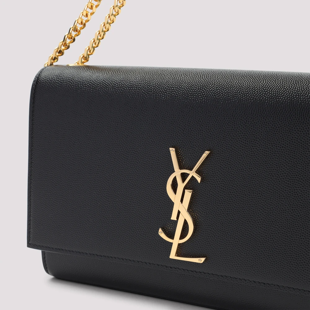 Saint Laurent Saffiano Leren Schoudertas Black Dames