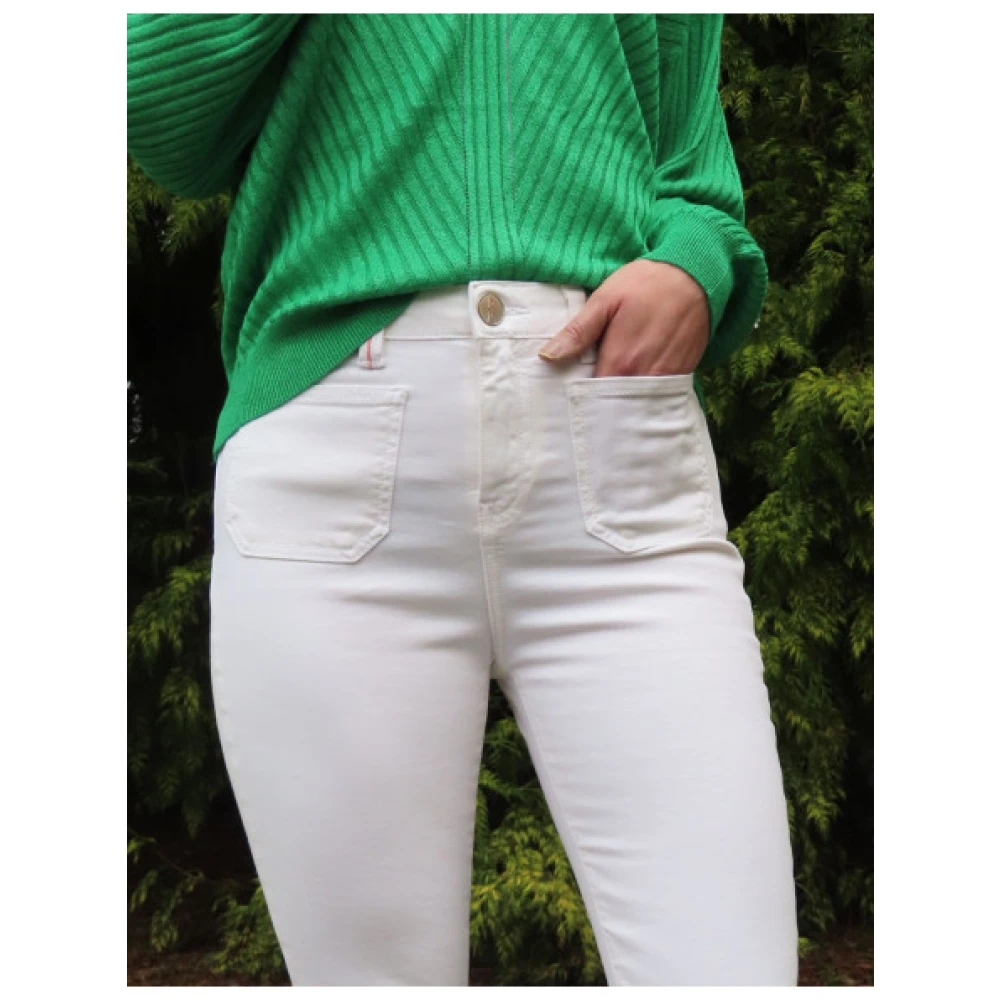 Islow Olivia Crop Flare Broek White Dames