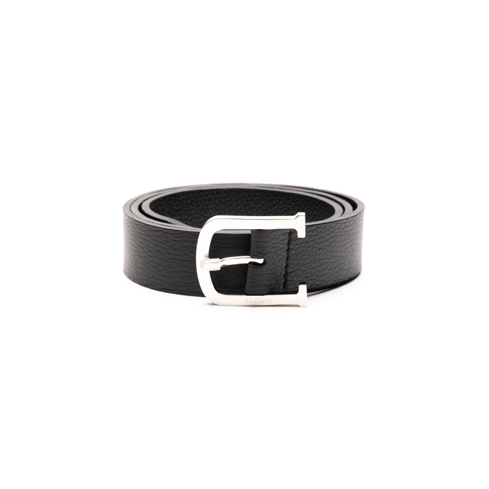 Orciani Zwarte leren riem Black Heren