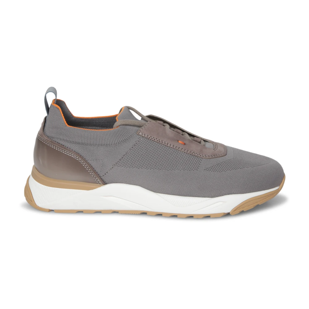 Santoni Beige Sneakers för Män Gray, Herr