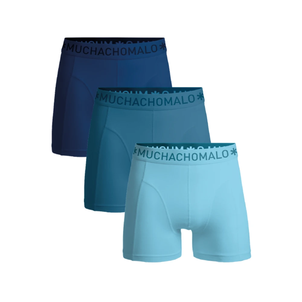 Muchachomalo Microfiber Boxershorts 3-Pack Blue Heren