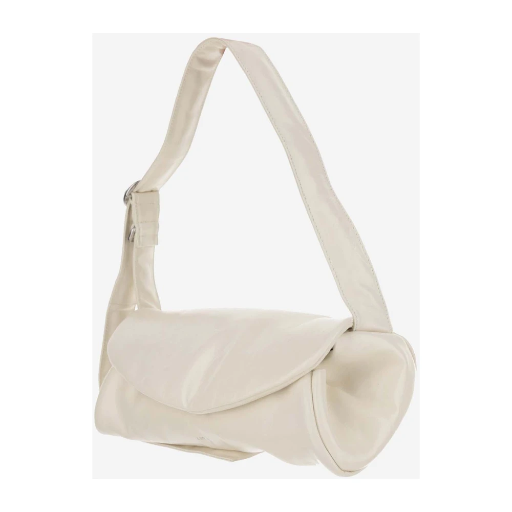 Jil Sander Leren tas met verstelbaar handvat White Dames