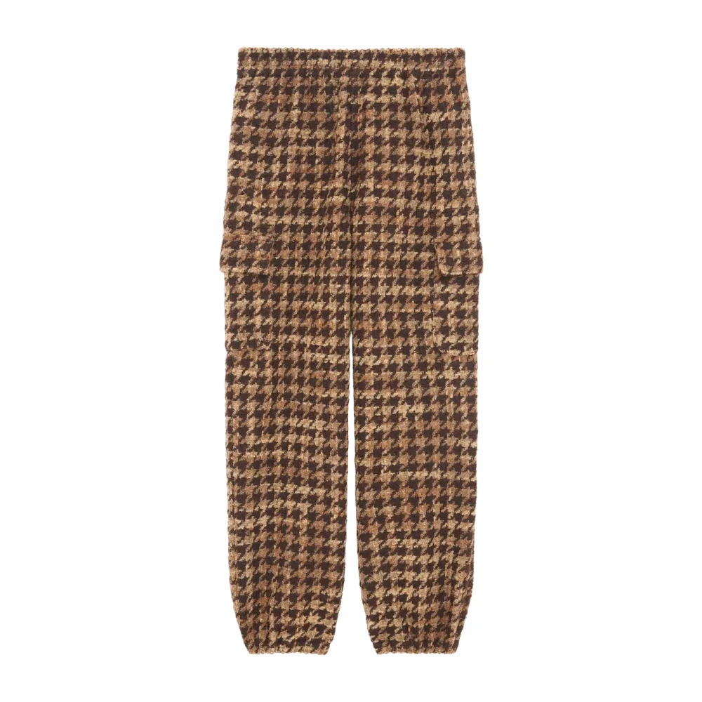 Drole de Monsieur Cargo Tweed Broek Brown Heren