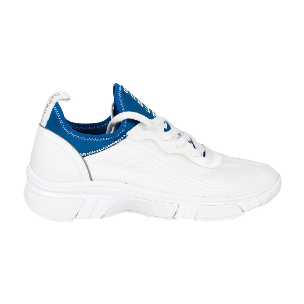 Bikkembergs Instap Sneakers met Elastisch Bovenwerk Heren Schoenen Wit