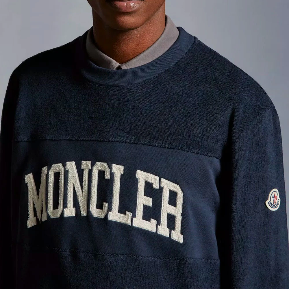 Moncler Klassieke Katoenen Sweatshirt voor Heren Blue Heren