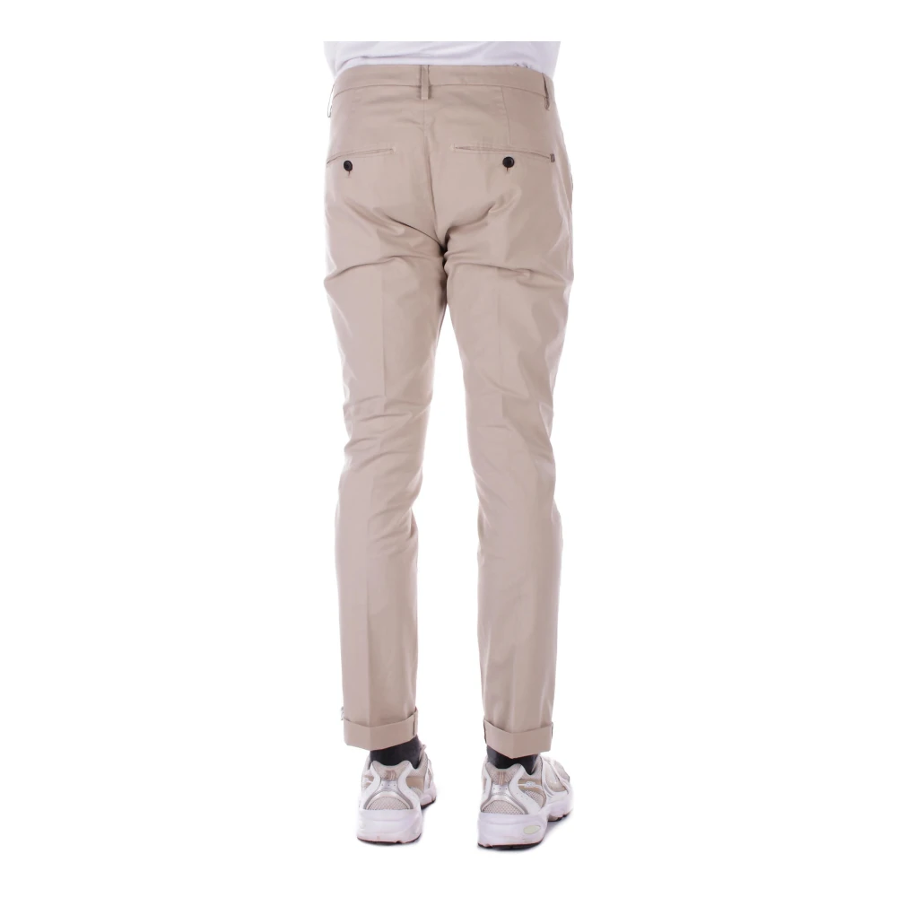 Dondup Beige Slim Fit Broek met Logo Beige Heren