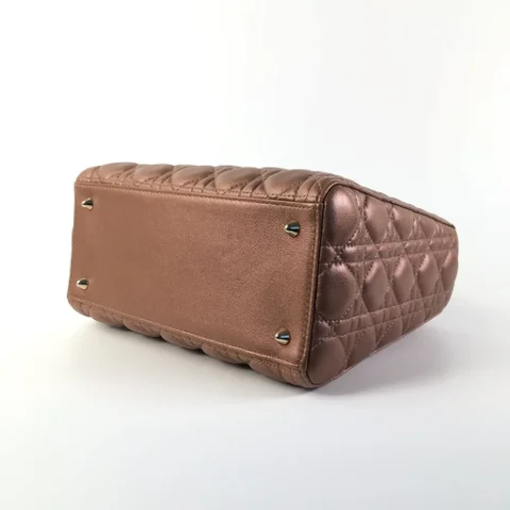 Dior Vintage Pre-owned Leather dior-bags Brown Dames