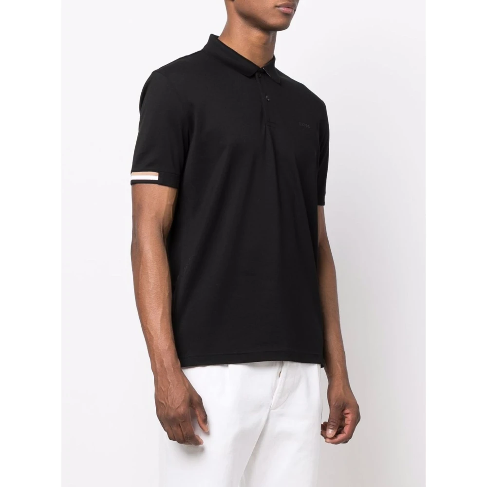 Hugo Boss Zwart Jersey Shirt Black Heren