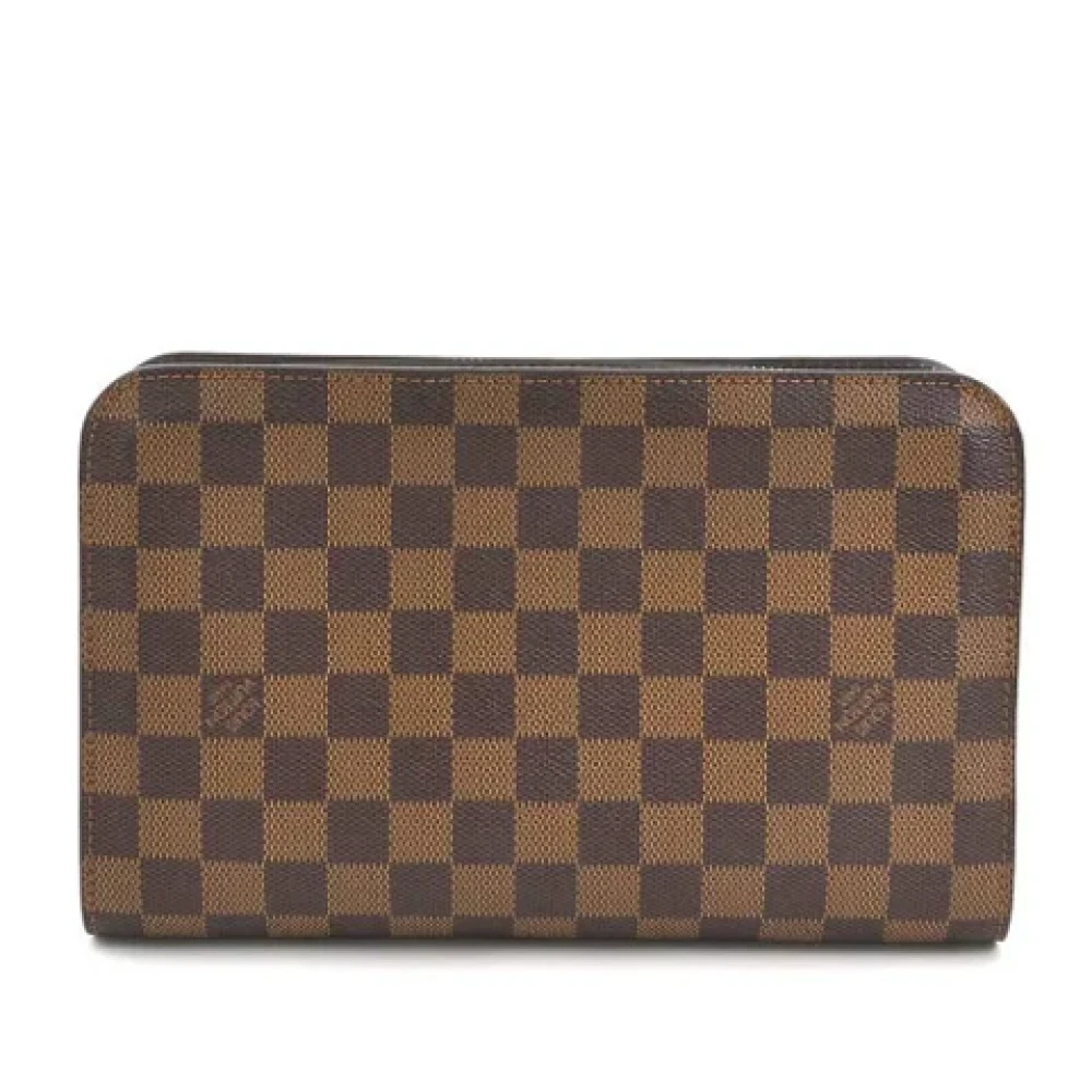 Louis Vuitton Vintage Pre-owned Canvas clutches Brown Dames