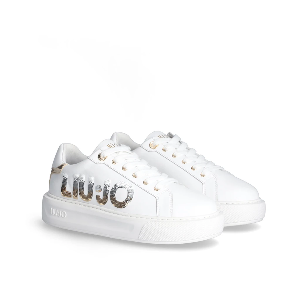 Liu Jo Kylie 22 Sneakers met Paillet Logo White Dames