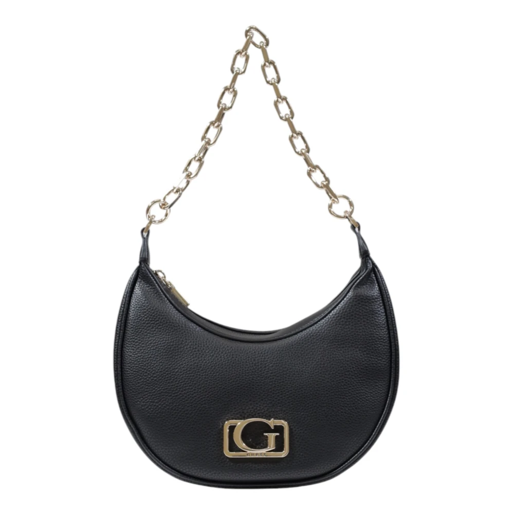 Guess Zwarte Schoudertas met Ritssluiting Black Dames