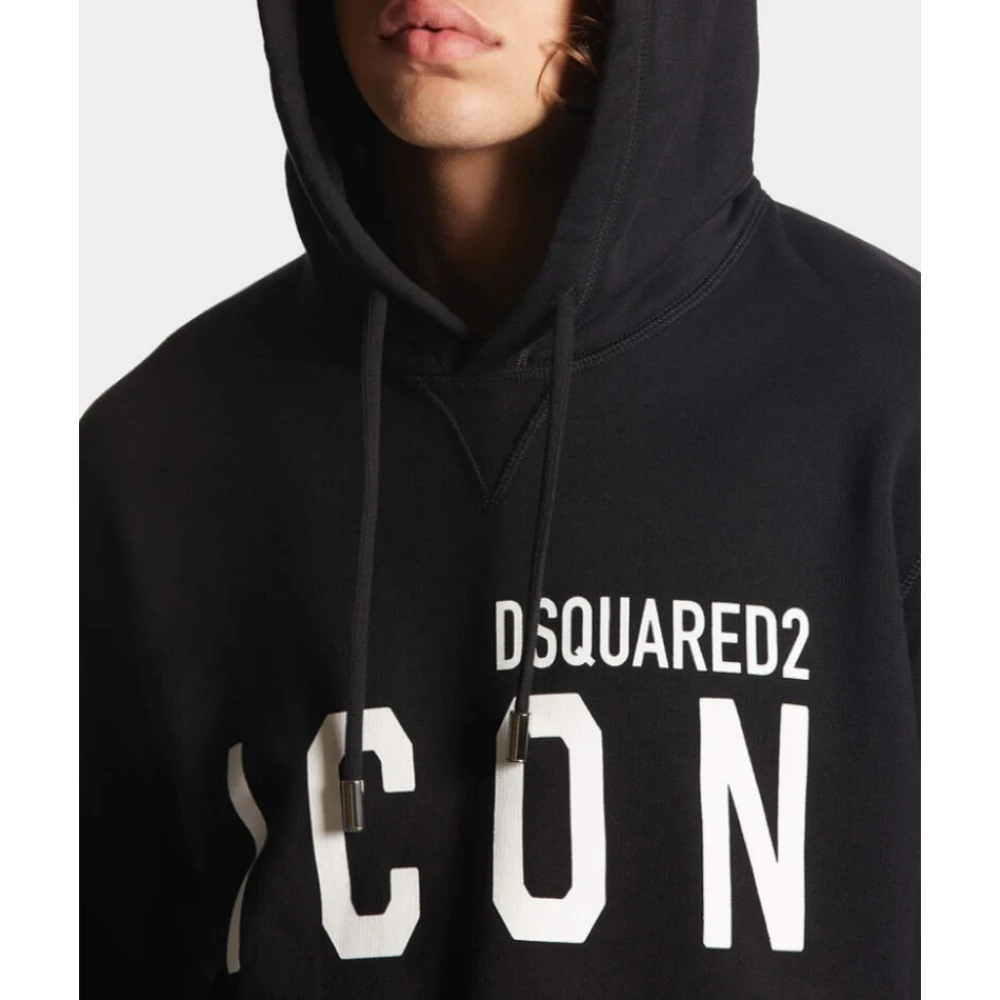Dsquared2 Icon Hoodie met Verstelbaar Koord Black Heren