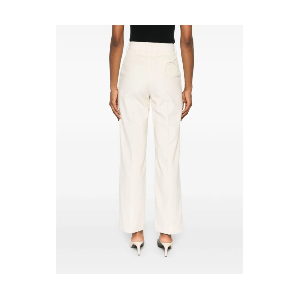 Blazé Milano Katoenen Corduroy Plooibroek White Dames