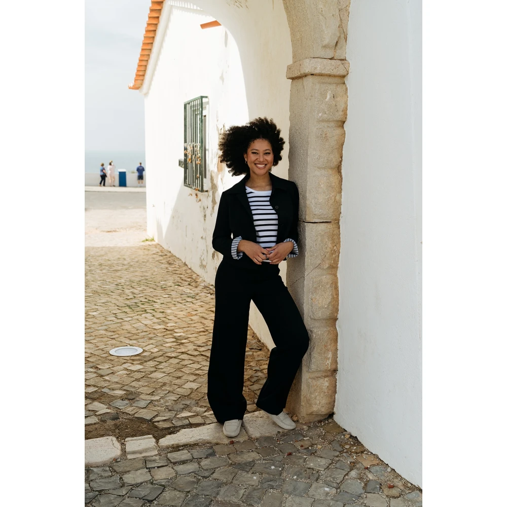 &Co Woman Wijde Broek Zomerse Stijl Blue Dames
