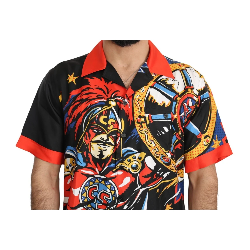 Dolce & Gabbana Multicolor Zijden Overhemd Casual Elegance Multicolor Heren