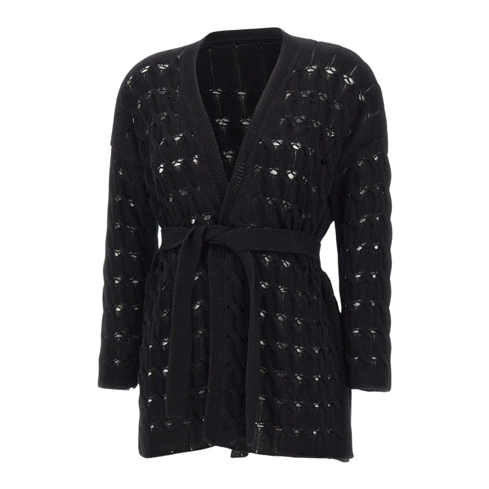 Kangra Black Cardigan - Female - Cardigans - Xs - Knitwear