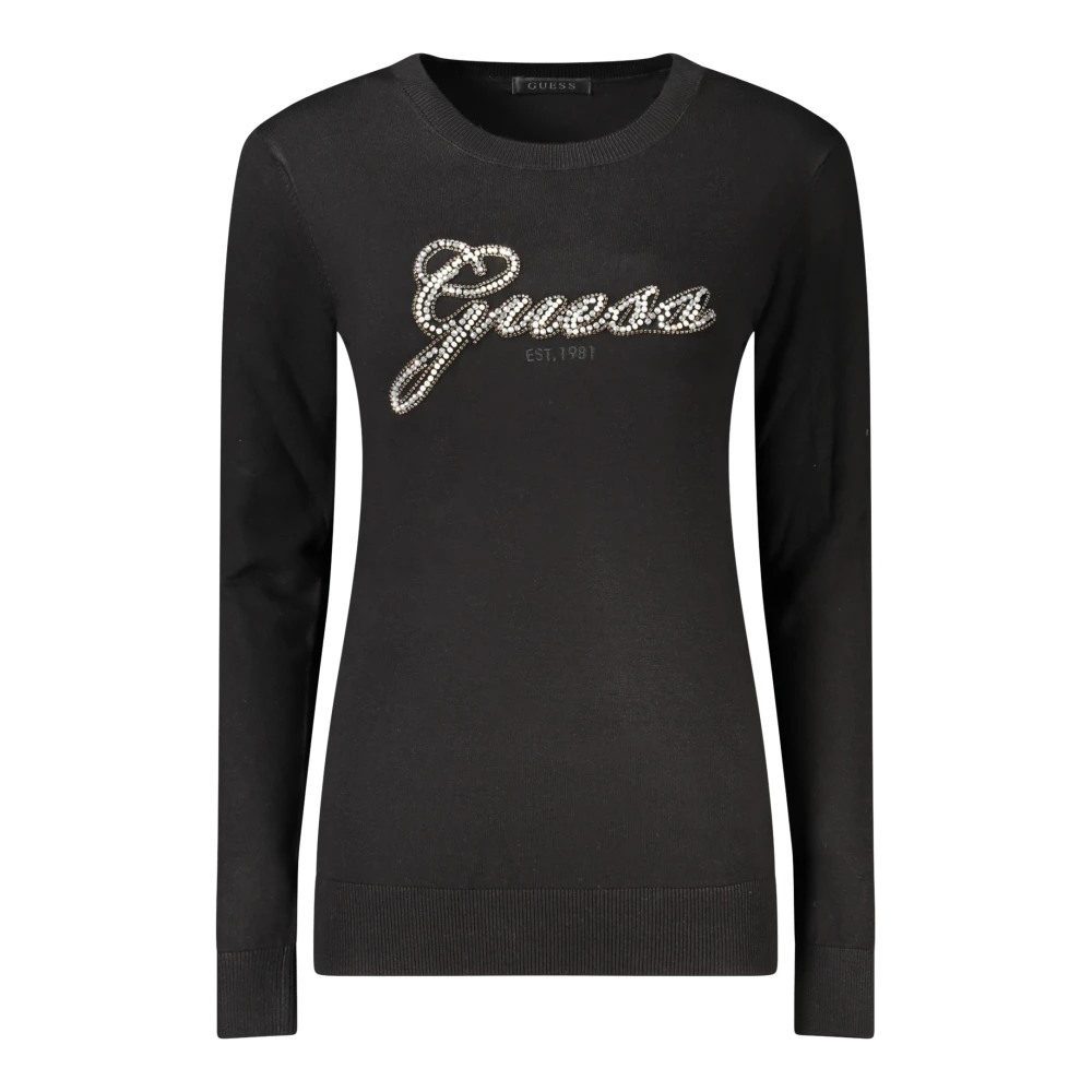 Guess Damen Noir Pull Georgia Mit Logo Und Rundhalsausschnitt Für - Bild 3