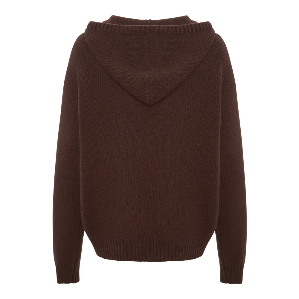 Cesare Gaspari Merino Hoodie Kostuum Penelope Bruin Brown Dames