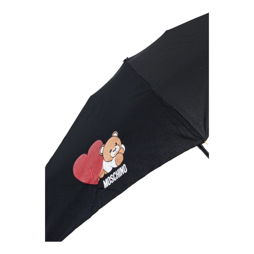 Moschino Paraplu met logo Black Unisex