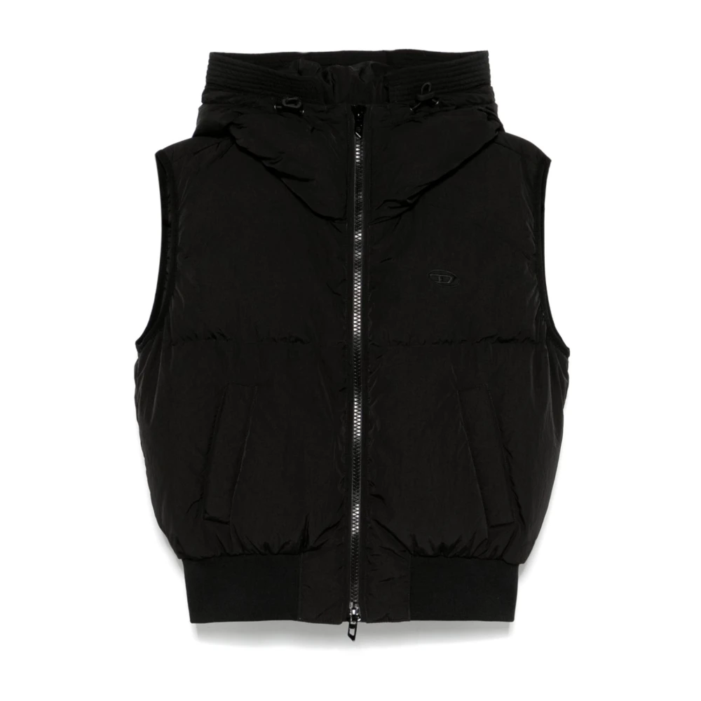Diesel Gewatteerd donsjack vest Black Dames