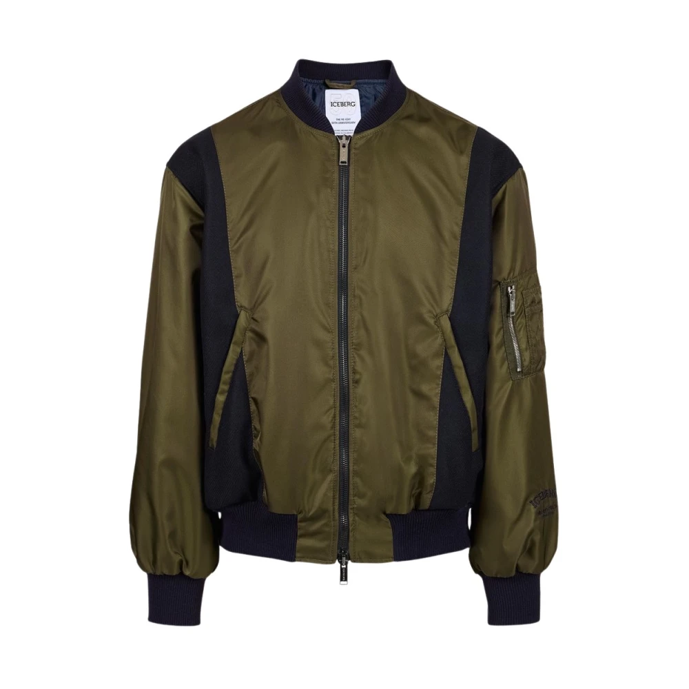 Iceberg Nylon bomberjack van de The Re-Edit collectie Green Heren