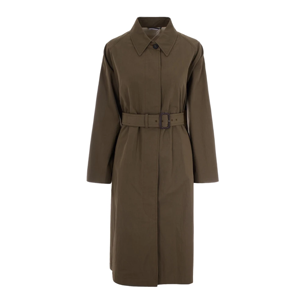 Max Mara Women's Green Belted Coats, 3XS, Wkddiva Trench Coat