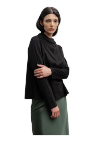 Czarna bluzka z dżerseju Jade