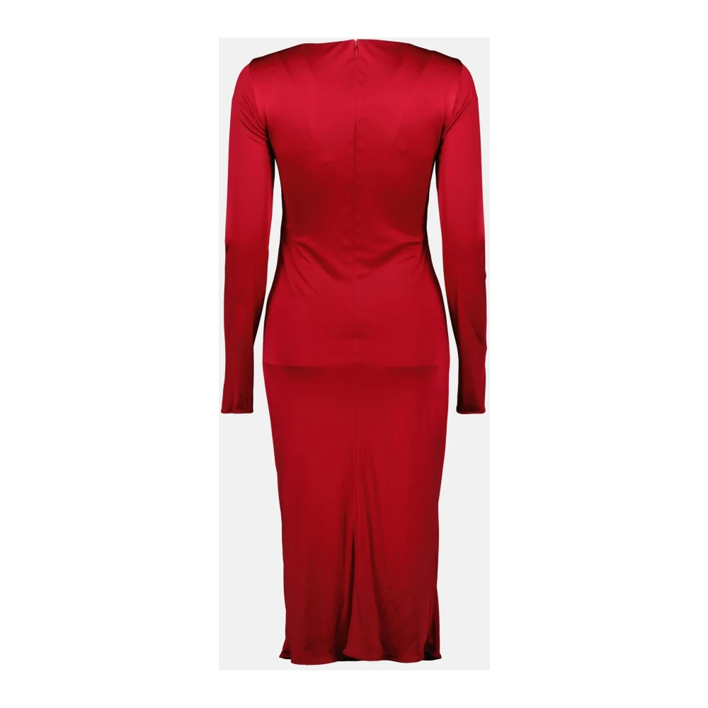 Versace Rode Cocktailjurk Gedrapeerd Bodycon Lente-Zomer 2025 Red Dames