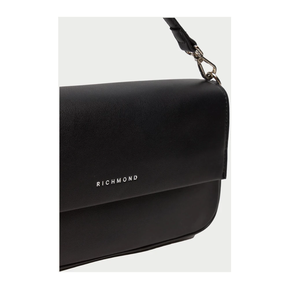 John Richmond Zwarte Eco-lederen Studs Schoudertas Black Dames