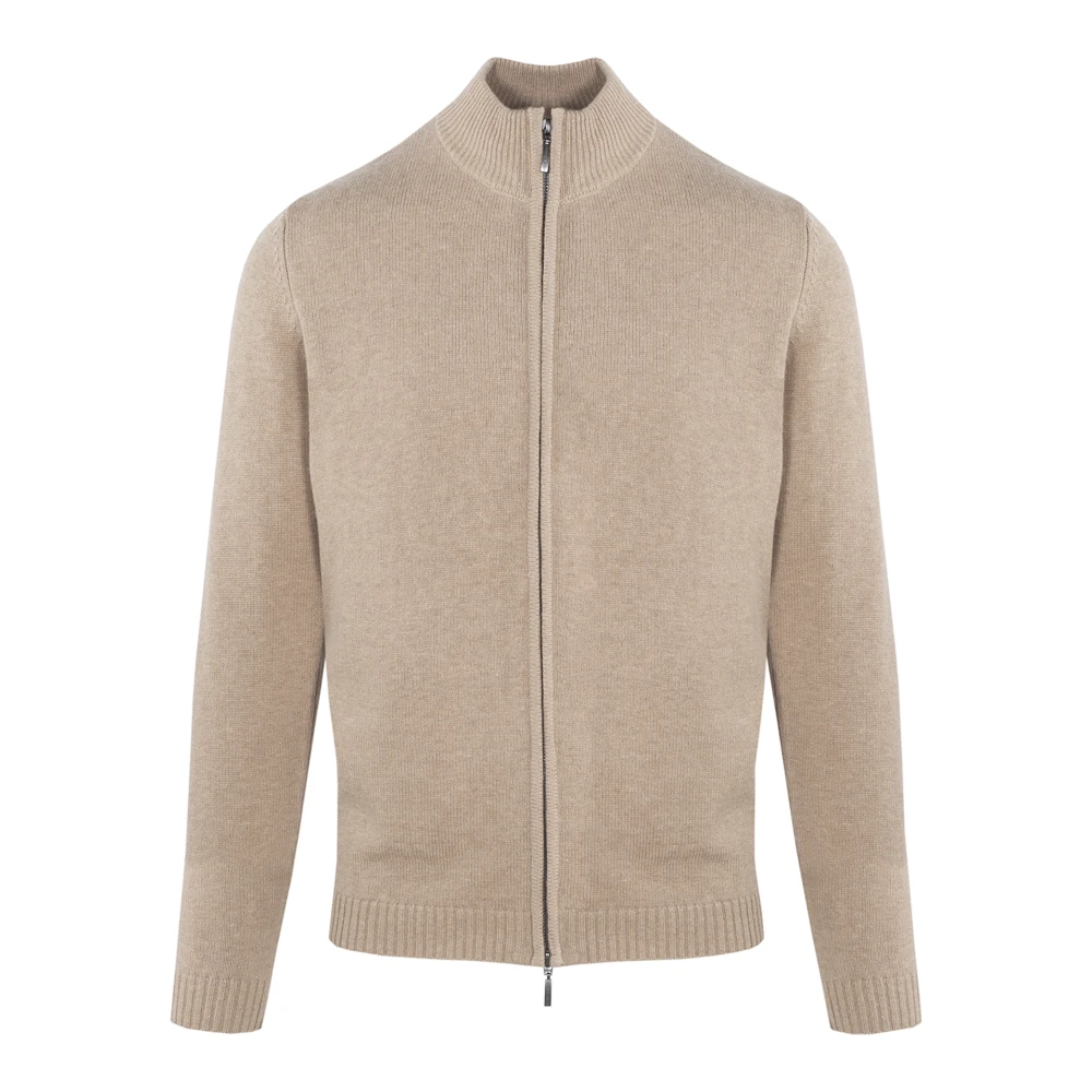 Beige Wool Cardigan Overdeler