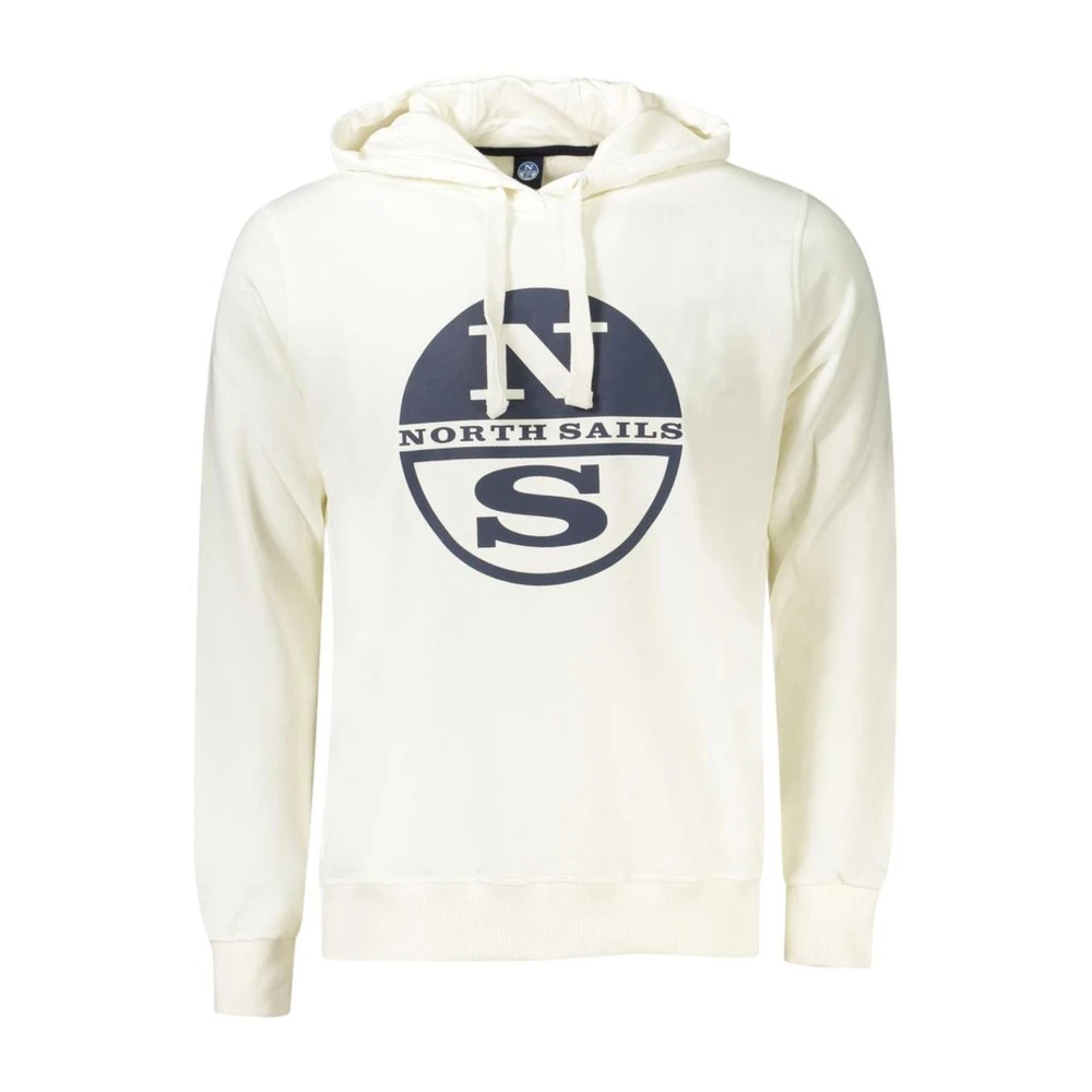 North Sails Witte Katoenen Trui met Geribbelde Details White Heren