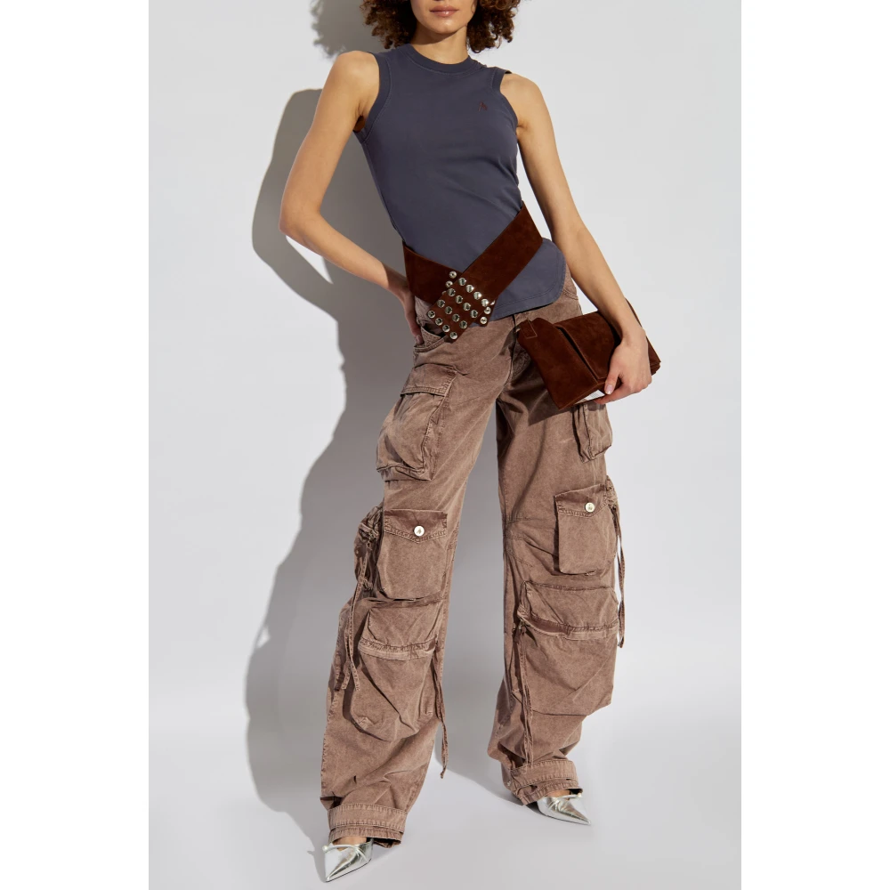 The Attico Mouwloze top Purple Dames