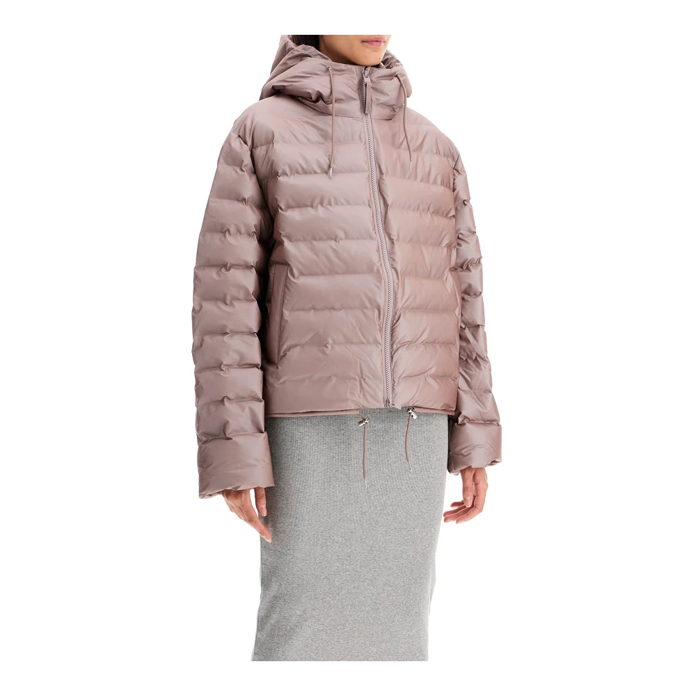 Rains Korte Puffer Jacket Pink Dames